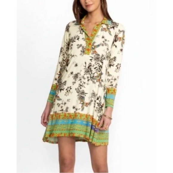 Johnny Was Embroidered Floral Label Detail in Pink, Gold & Green - Picture 3 of 15